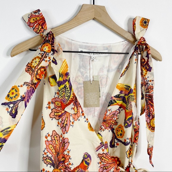 Madewell Banjanan Tropical Floral Wrap Midi Dress - Picture 8 of 14